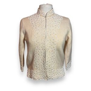 Vintage 60s Hand Beaded Cardigan